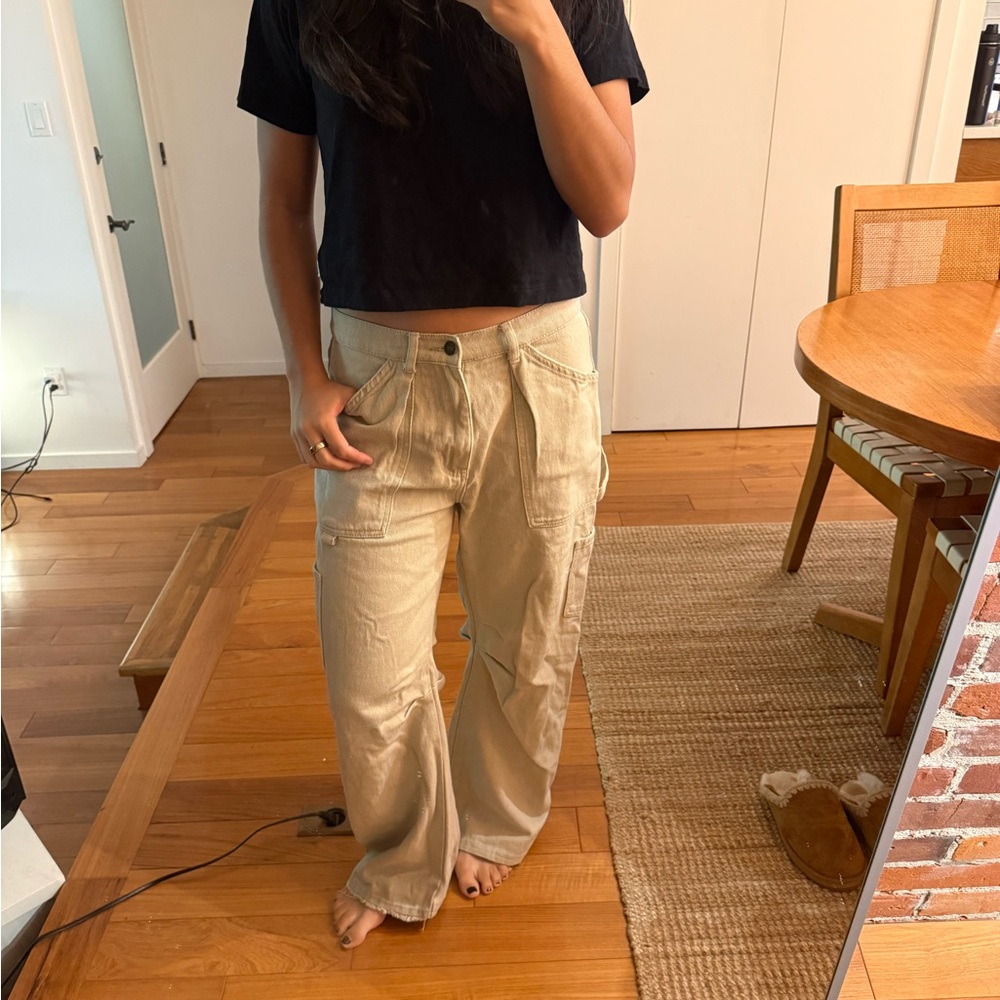 Lioness Beige Wide Leg Pants